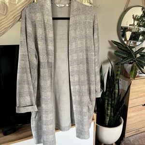 Reitmans plaid grey blazer style jacket